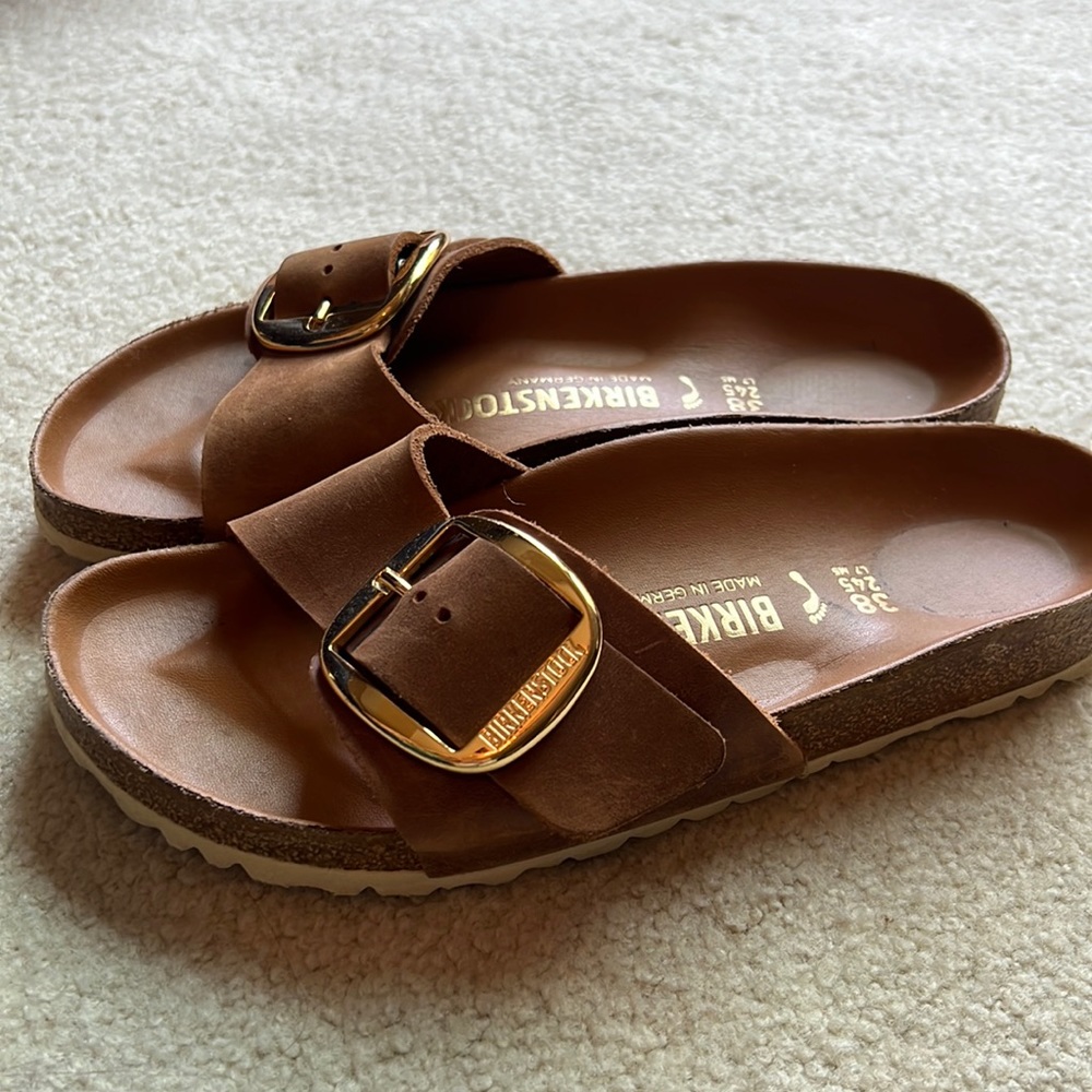 Birkenstock Leather Madrid Big Buckle Size 8 (38) worn twice - Picture 3 of 9